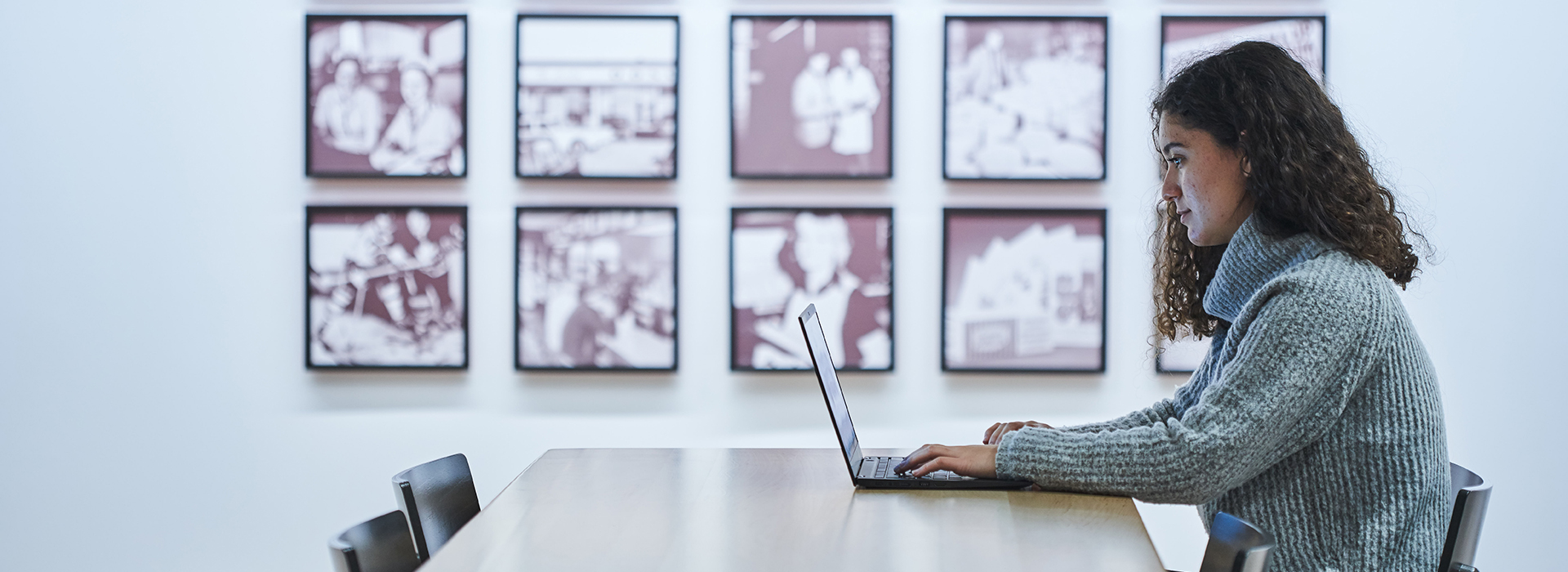 Team member working in office space