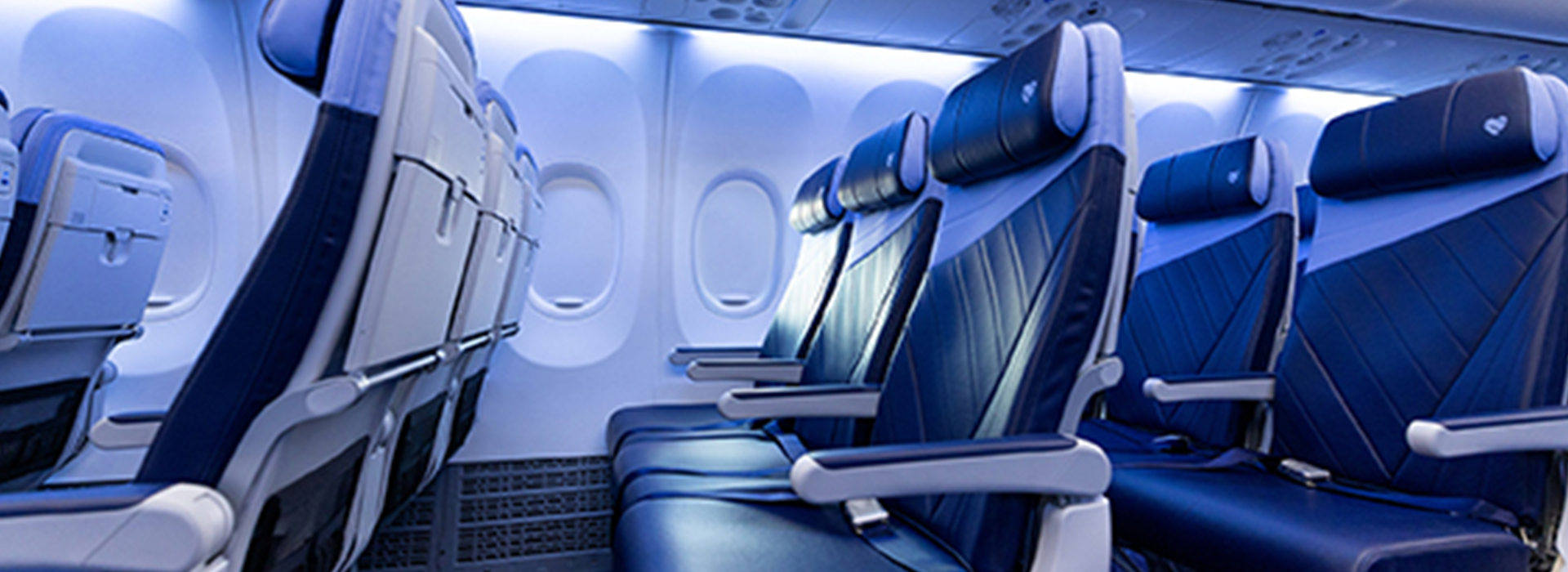 Southwest Airlines seats in a plane