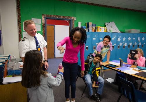 Adopt-A-Pilot in a classroom
