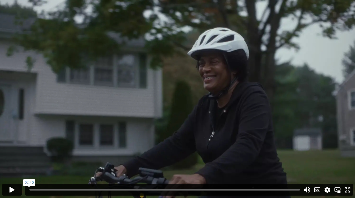 Lady riding a bicycle