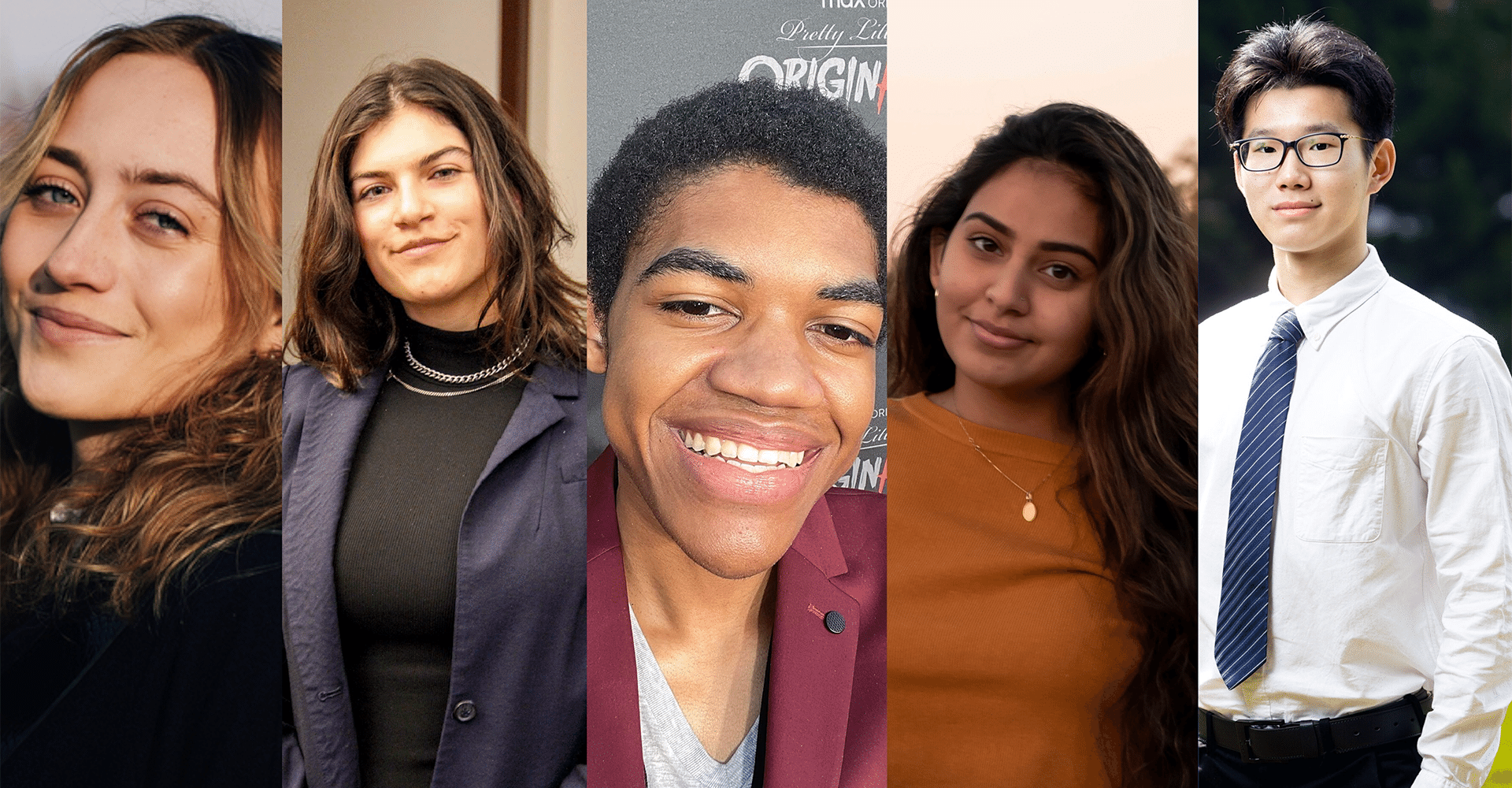 Kolaż ze zdjęciami pięciu letnich stażystów