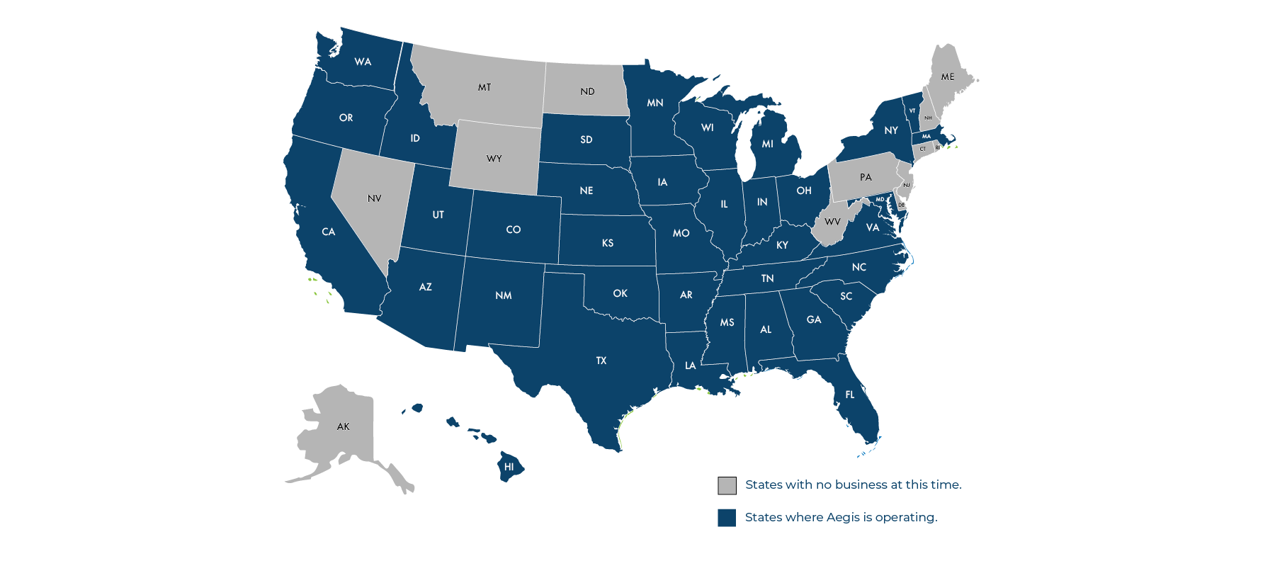 Map of Aegis Operations
