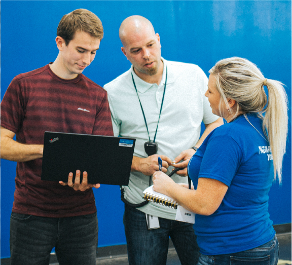 Image of employees in distribution center