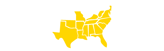 Map showing states in United States