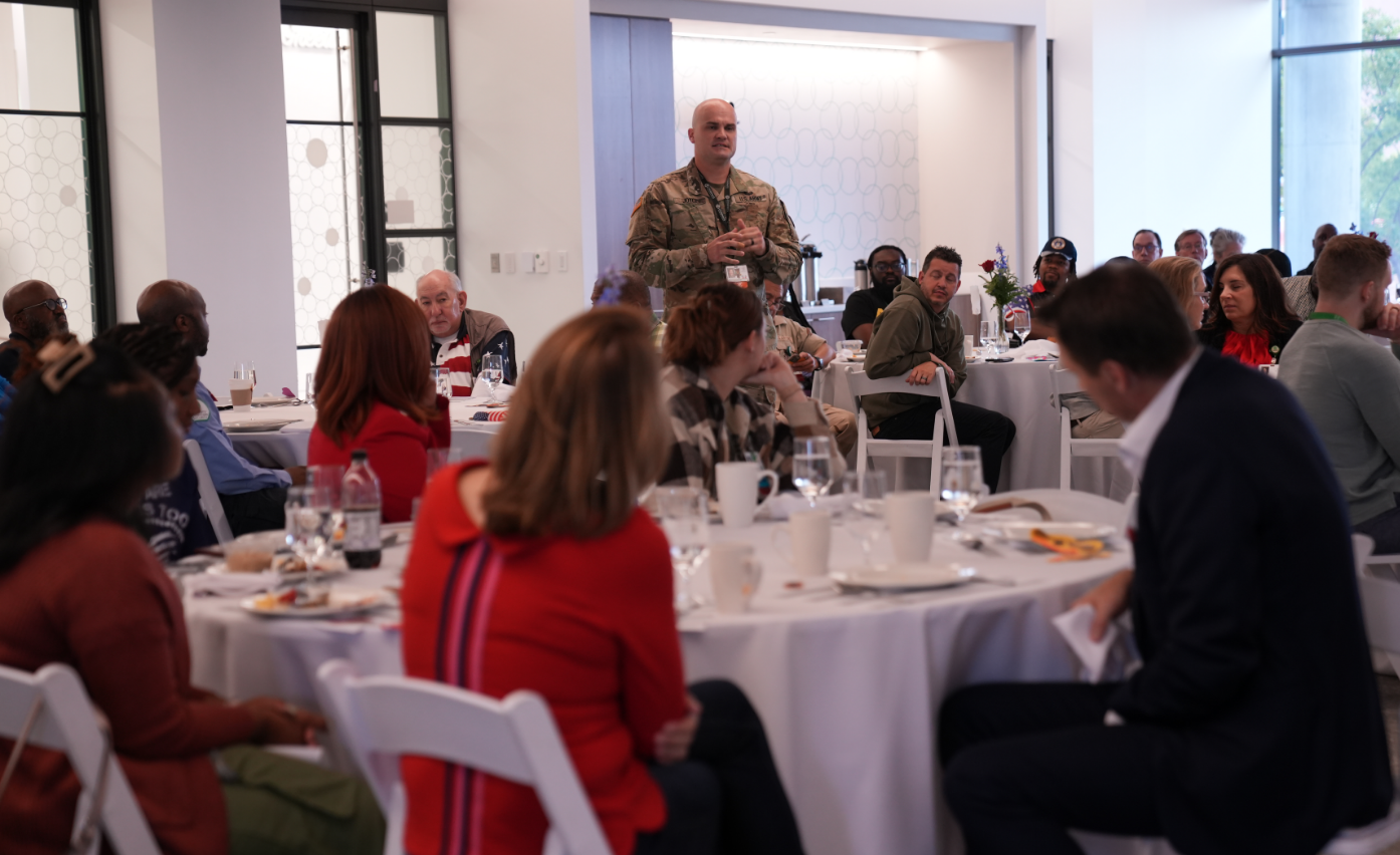 Children's employees honoring veterans