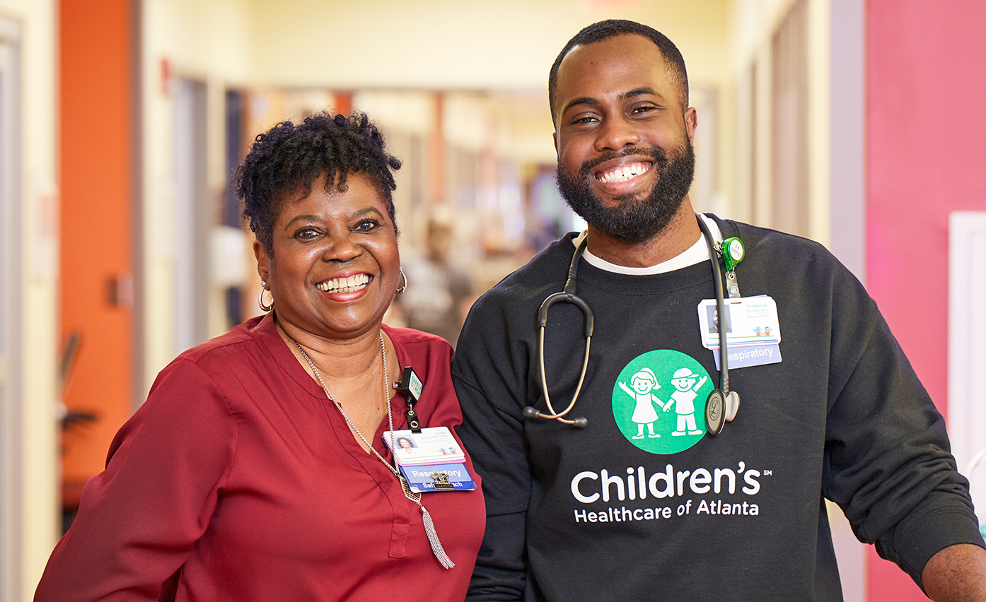 Two Children's Healthcare of Atlanta respiratory therapists