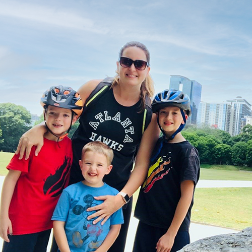 therapy dogs running down hall of hospital