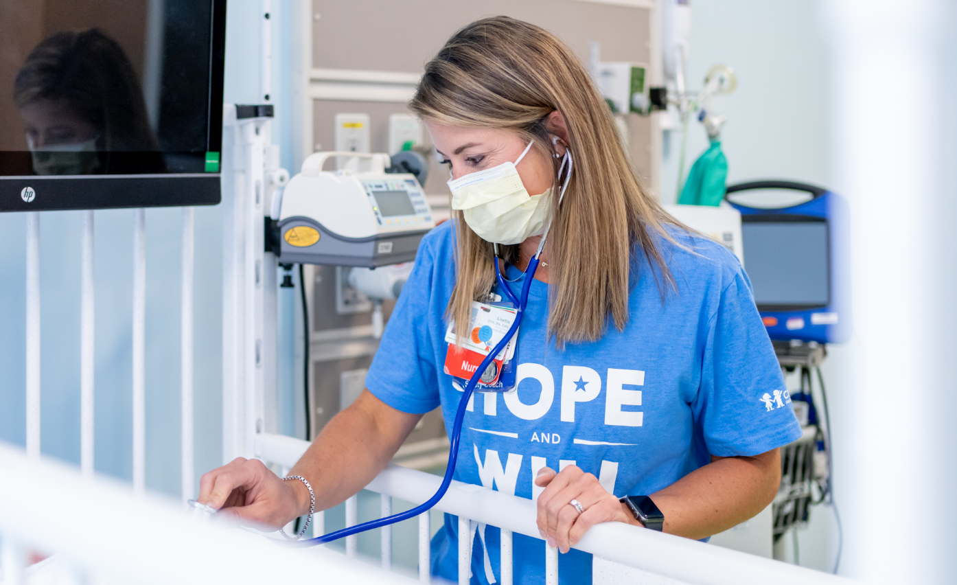 children's employee helping others