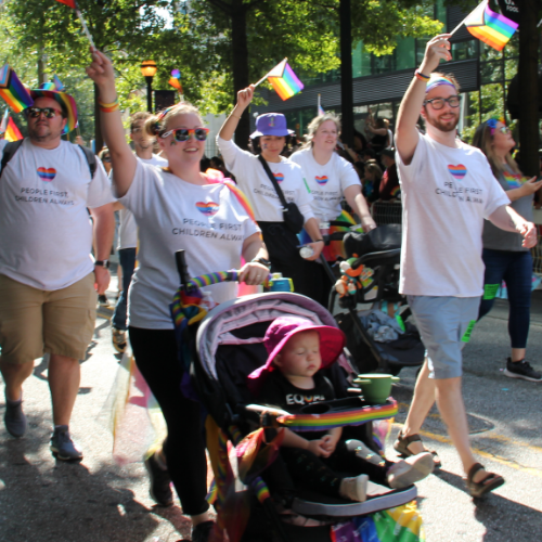 therapy dog and security officer