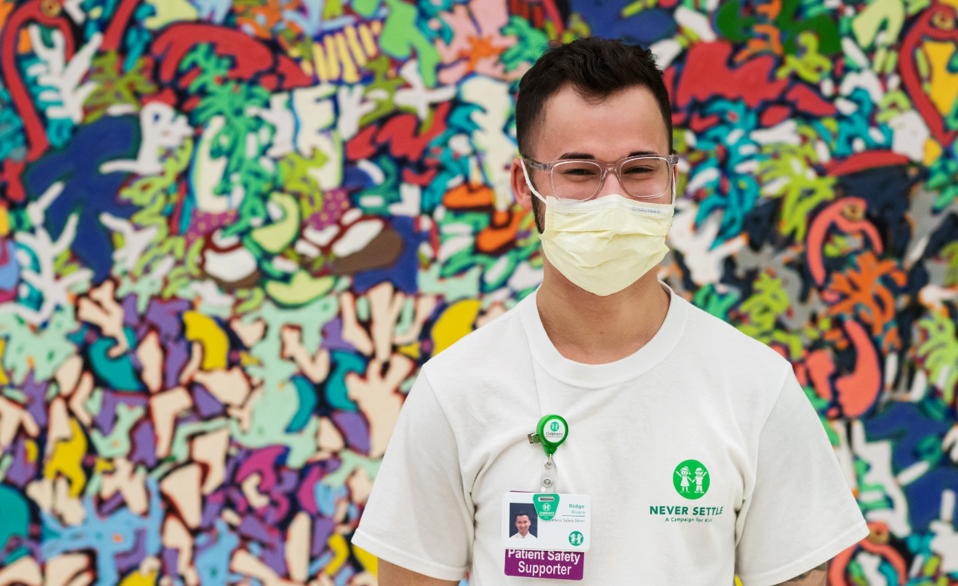 children's employee helping others