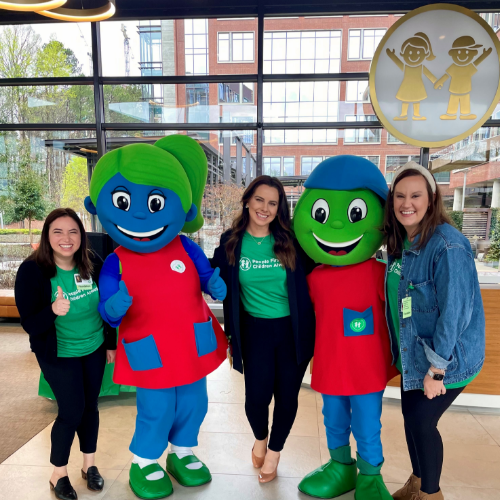 therapy dogs running down hall of hospital