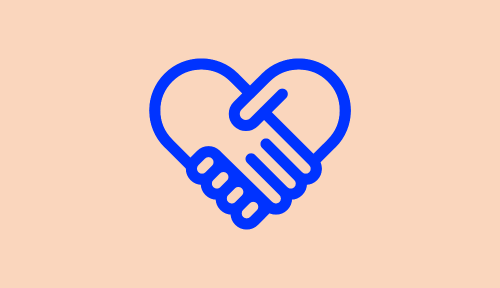 Holding hand icon