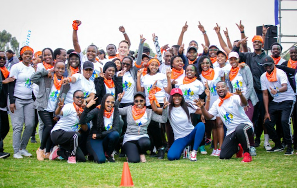 Employees from our Kenya office celebrating together for a photo