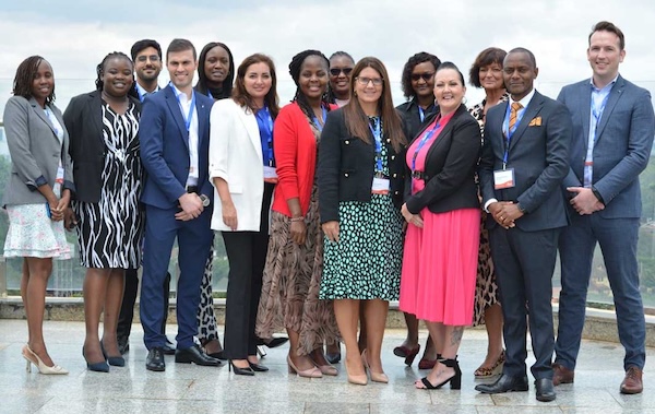 Kenya employees smiling for a group photo