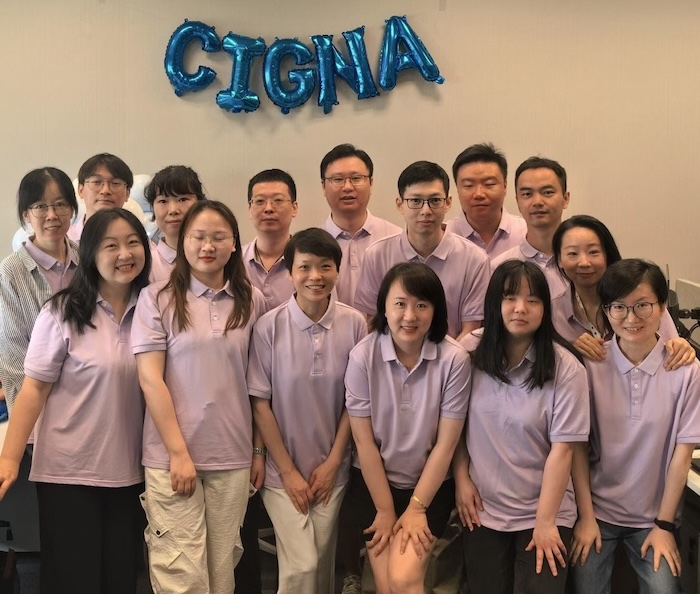 China employees group photo