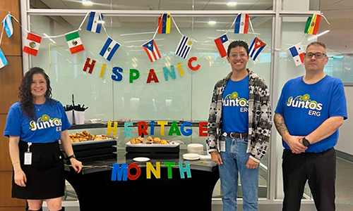 Cigna Group Juntos members posing at ERG event