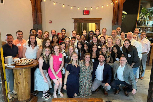 Group photo at a team event