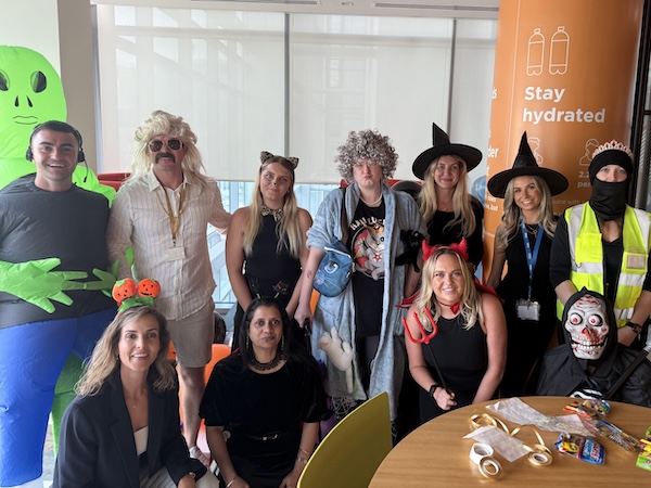 UAE employees dressed up in costumes
