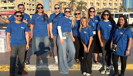 UAE employees posing for a group photo