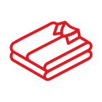 Folded stacked shirts icon