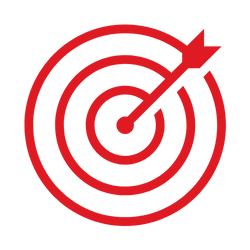 Icon of an arrow and target