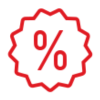 Percentage sticker icon
