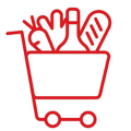 Supermarket trolley icon
