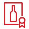 Icon of a bottle with an award ribbon