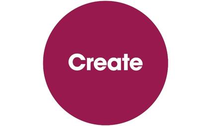 Purple circle representing the fourth C - Create
