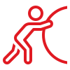 Icon of a person pushing a boulder