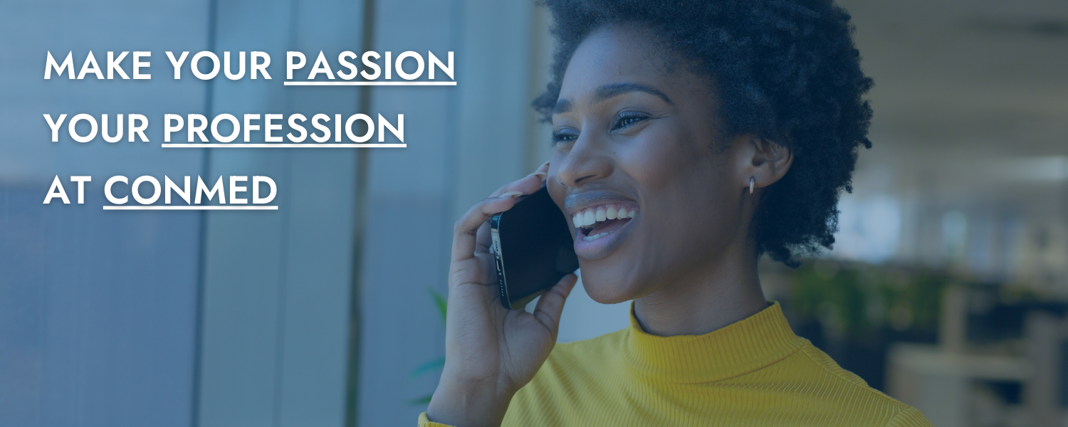 Person smiling talking on the phone