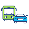 Bus and car commuting options