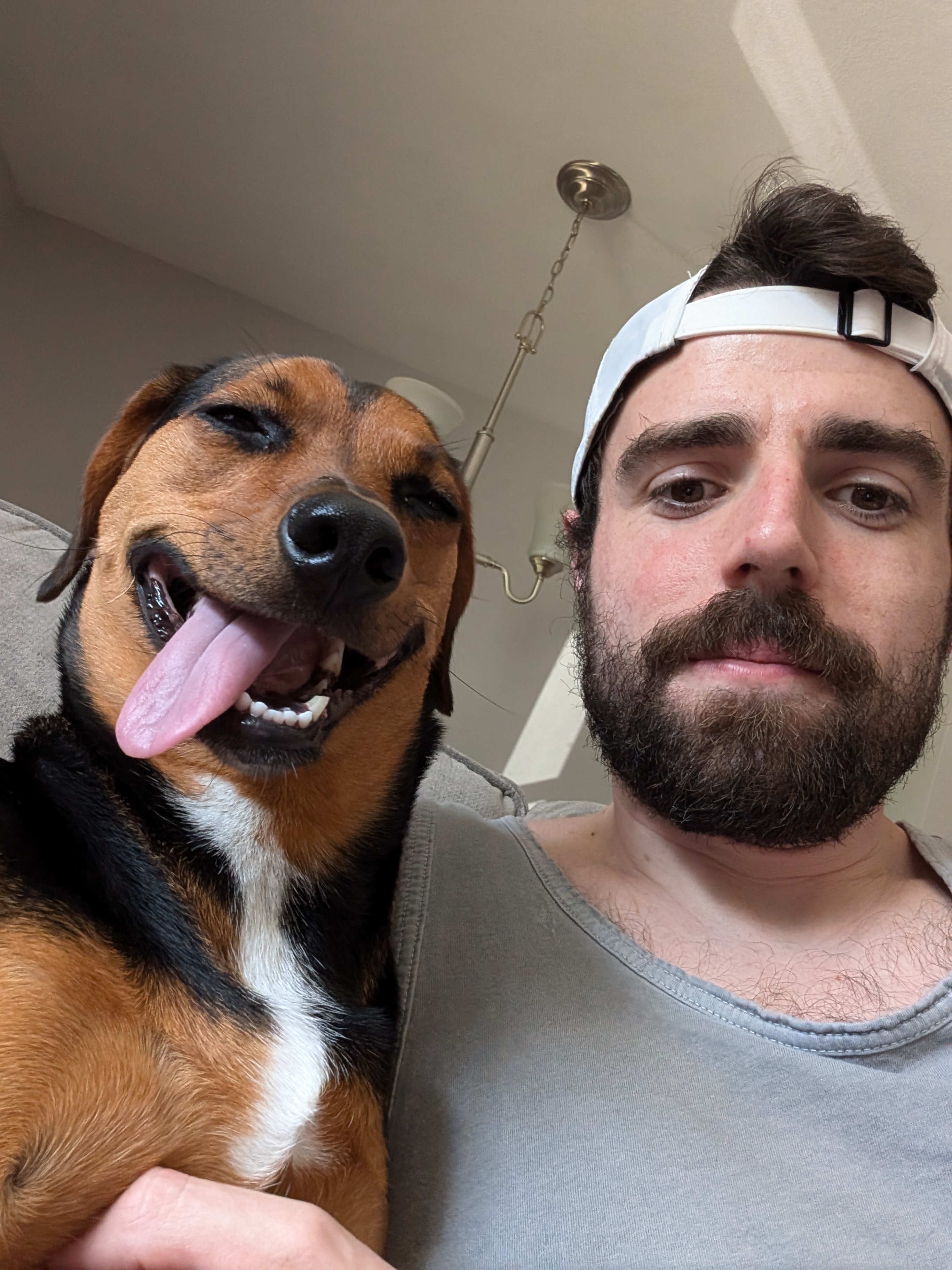 Patrick and dog
