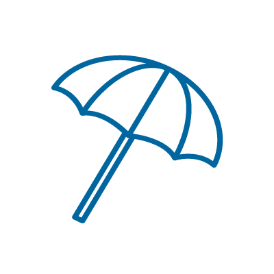 Icon of an umbrella