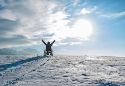A person sitting in a wheelchair