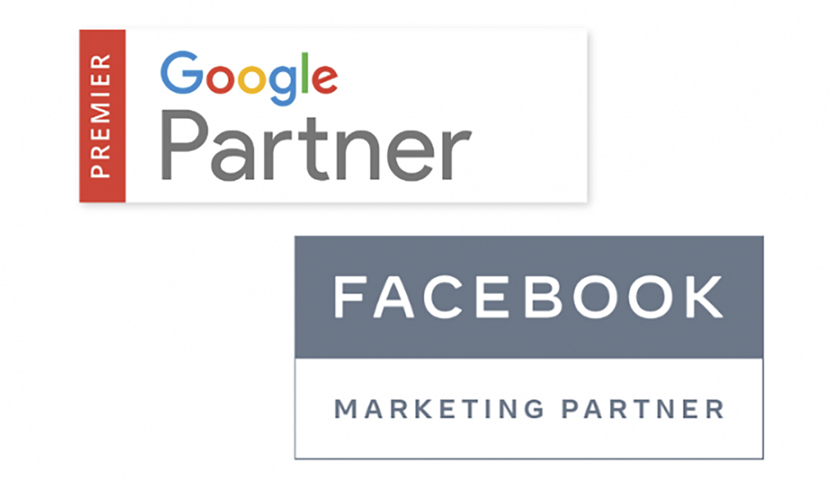picture of Google Partner and Facebook Marketing Partner recognition