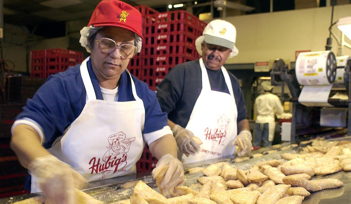 Hubig's Pies picture of a employees making pies