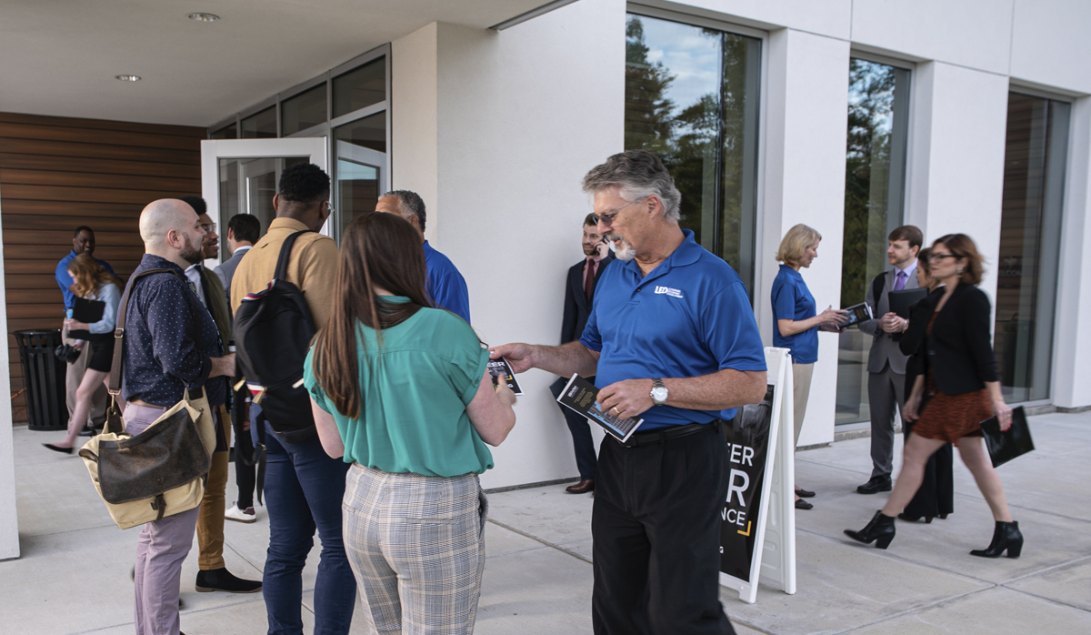 students and graduates at a job fair