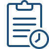 clipboard and clock icon