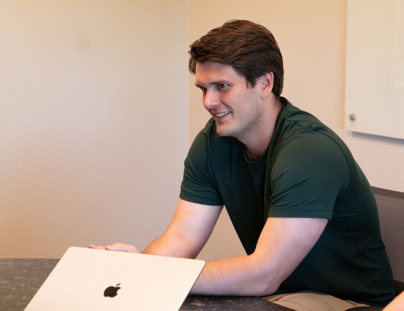 Life Time corporate team member discussing technology jobs at Life Time.