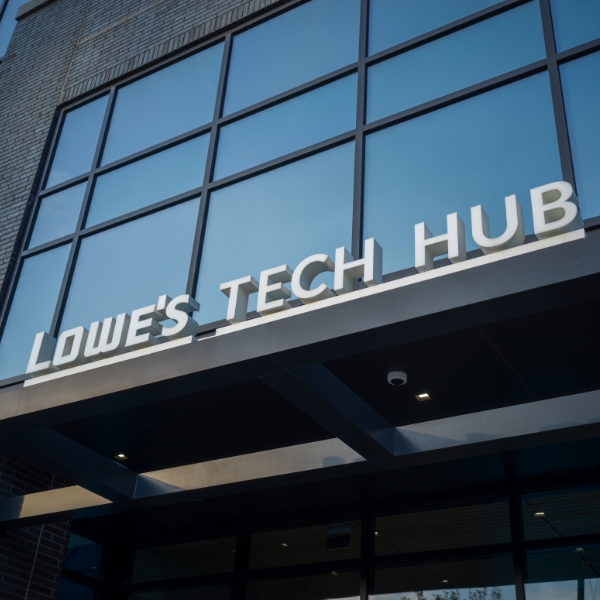 Exterior of the Lowe's Tech Hub building