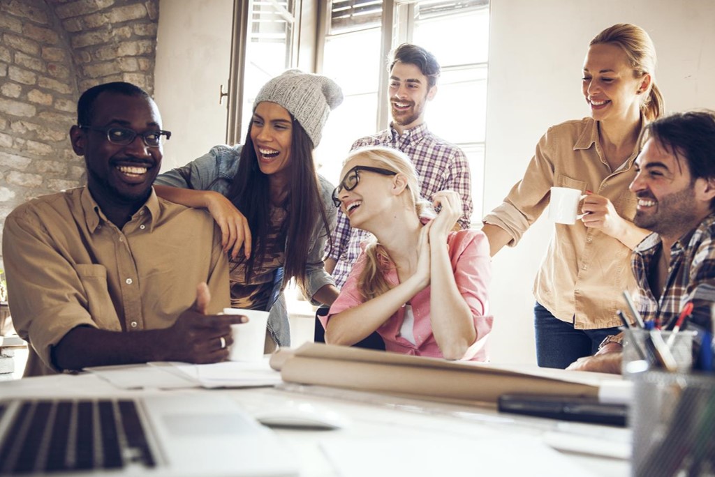 People working together at a table