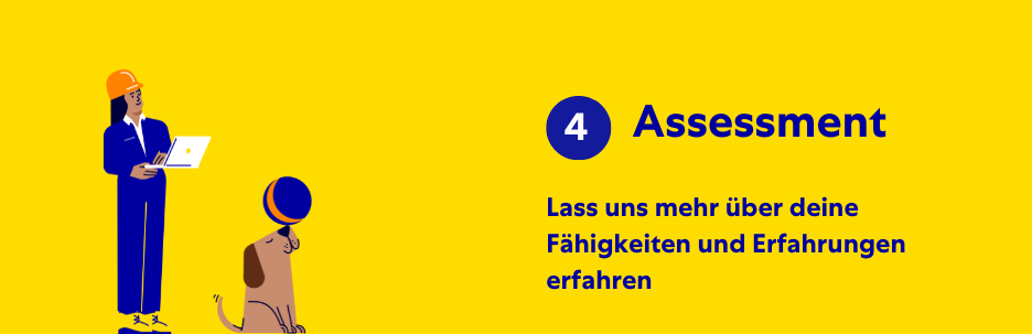 A male animated character carrying a clipboard and a dog next to him  