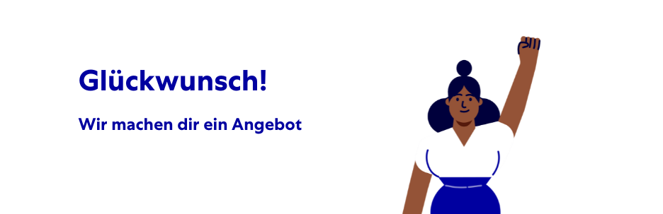 A female animated character with an open arm 