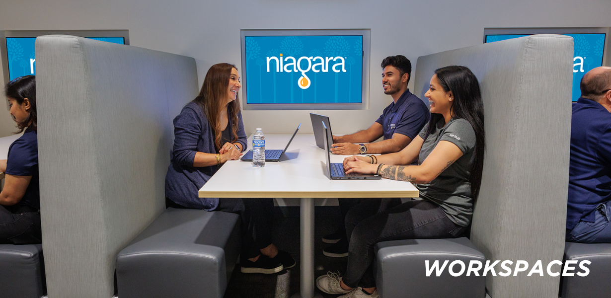 Image of work spaces in Niagara HQ 