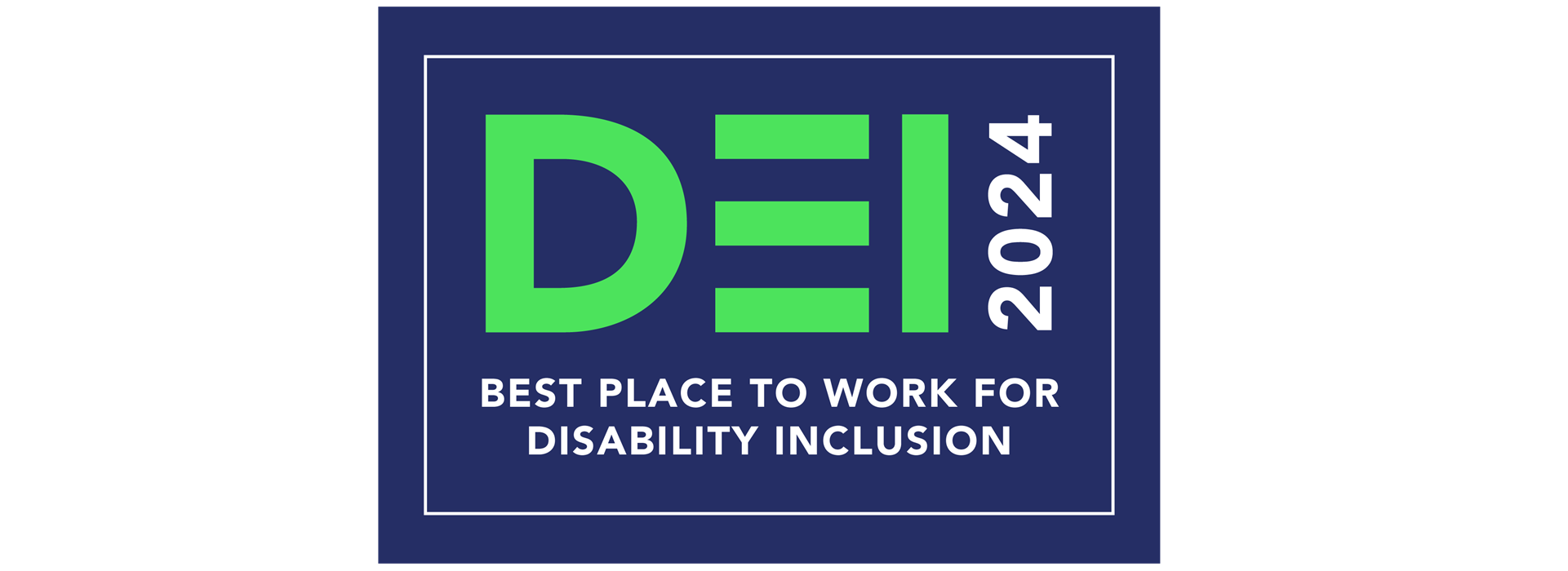 Banner for DEI Best Place to Work for Disability Inclusion 2024