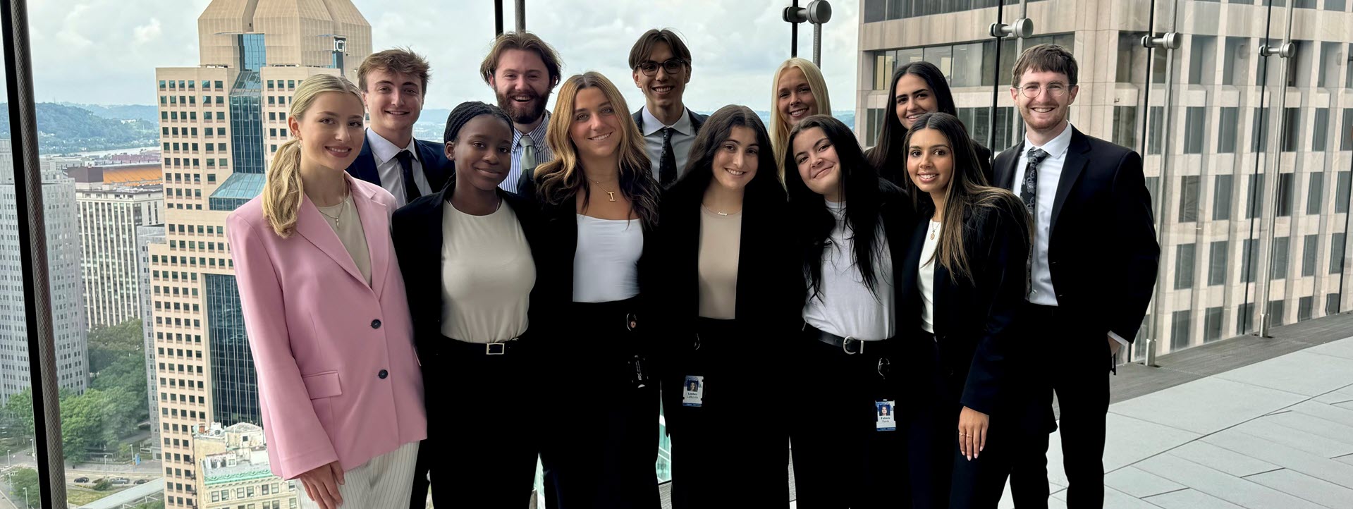 A group of PNC Interns posing in a group for a photo
