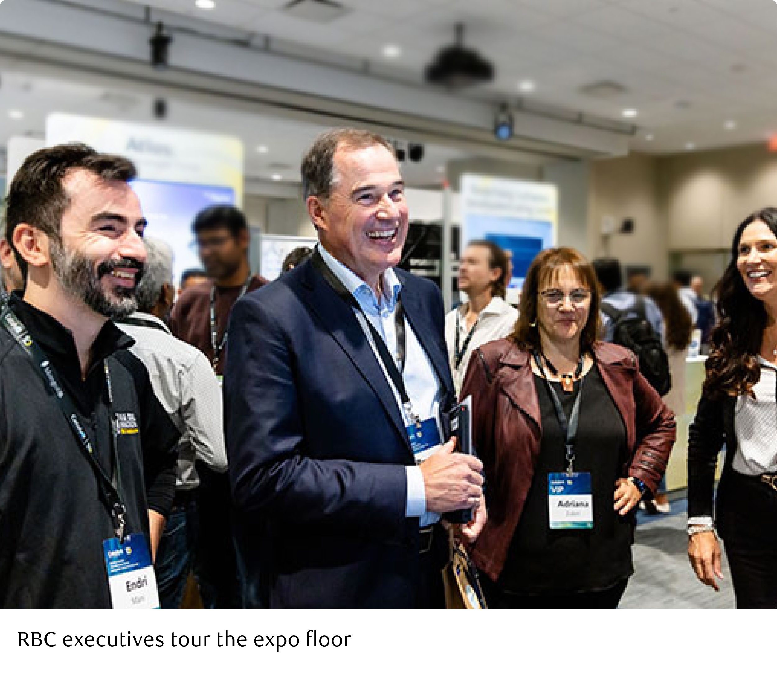 RBC executives tour the expo floor