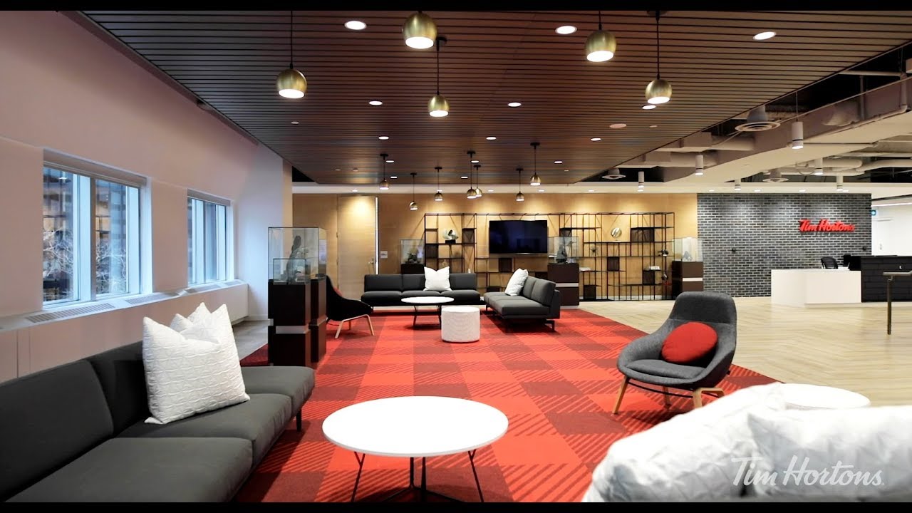 Lobby of Toronto office - lounge area, front desk