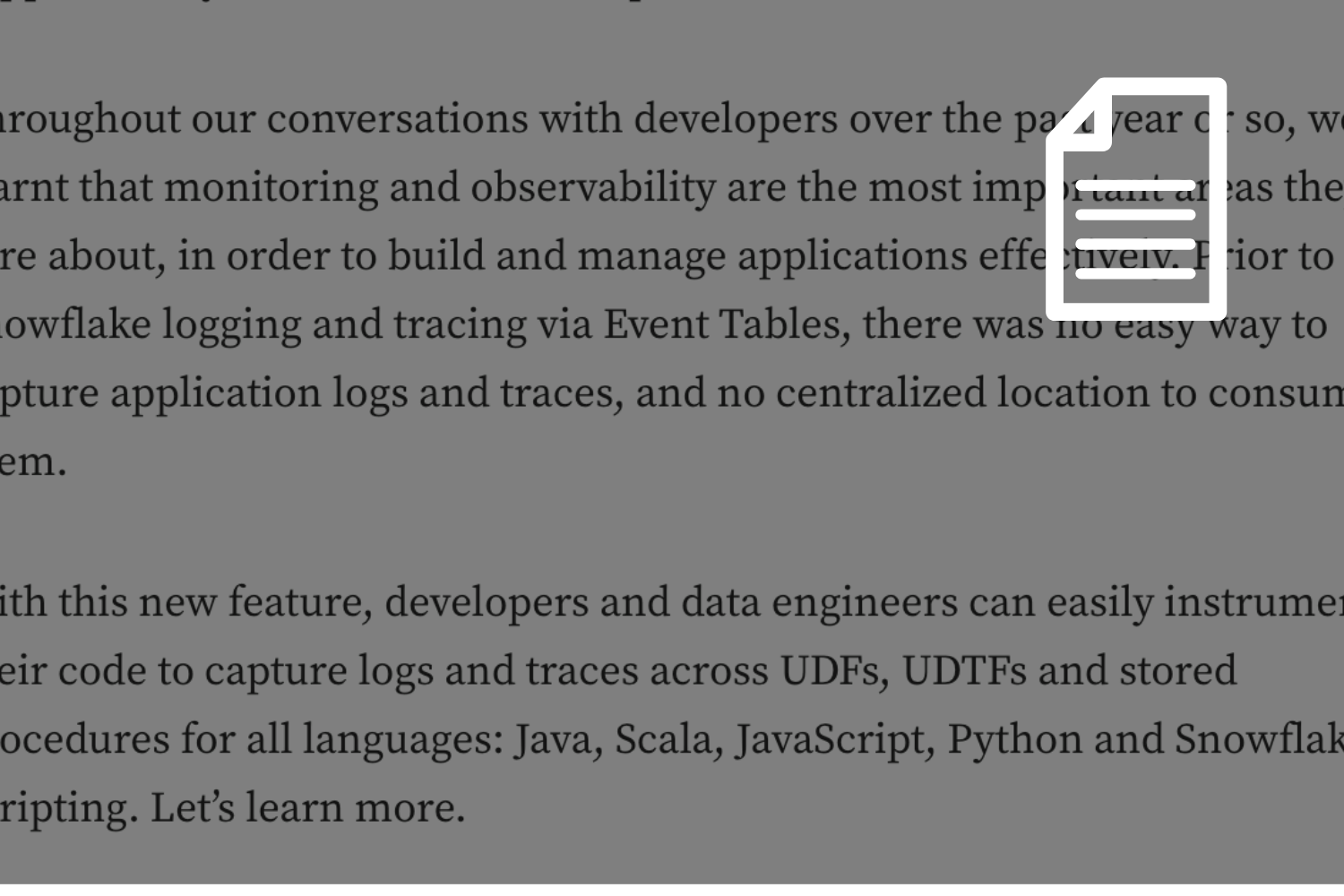 Event Tables